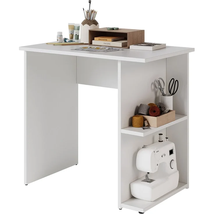 Schreibtisch Simple Weiß 80 x 50 cm Vicco – Bild 5
