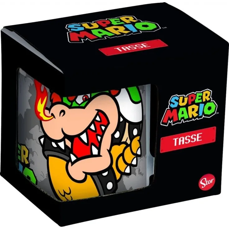 Super Mario Tasse Bowser Tasse 325 ml, spülmaschinengeeignet, Geschenkbox für Mario-Fans