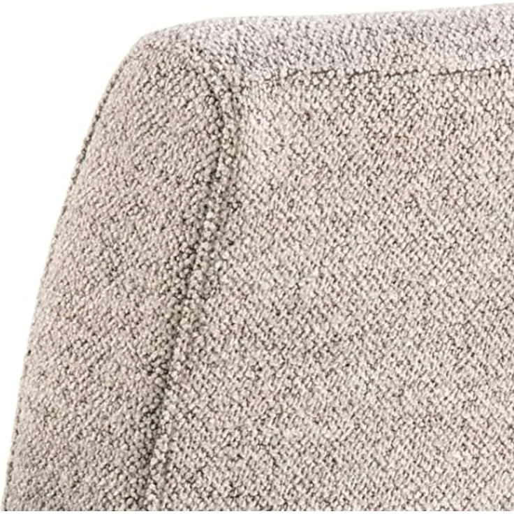 AC Design Furniture Adeline Esszimmerstühle 2er Set, Esszimmerstühle mit Armlehnen, Schwingstühle, Freischwinger, Gepolsterte Küchenstühle in Beige Bouclé-Sitzbezug mit Schwarzem Metallschwingfuß – Bild 6