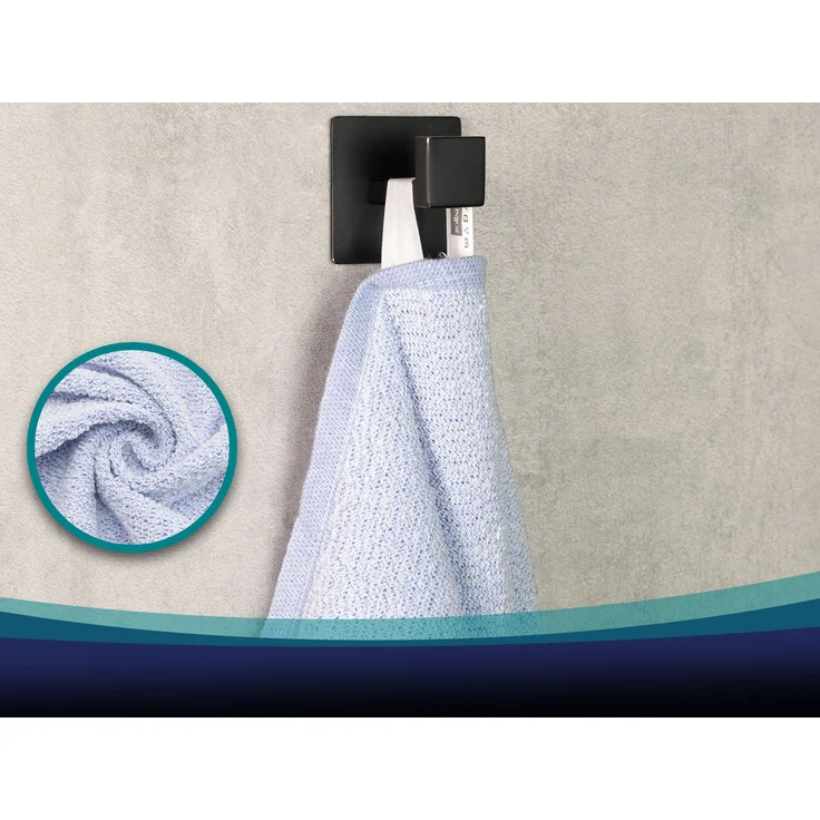 ZOLLNER 10er Set Handtücher, 70% Baumwolle, 30% Polyester, blau, 50x100 cm – Bild 2