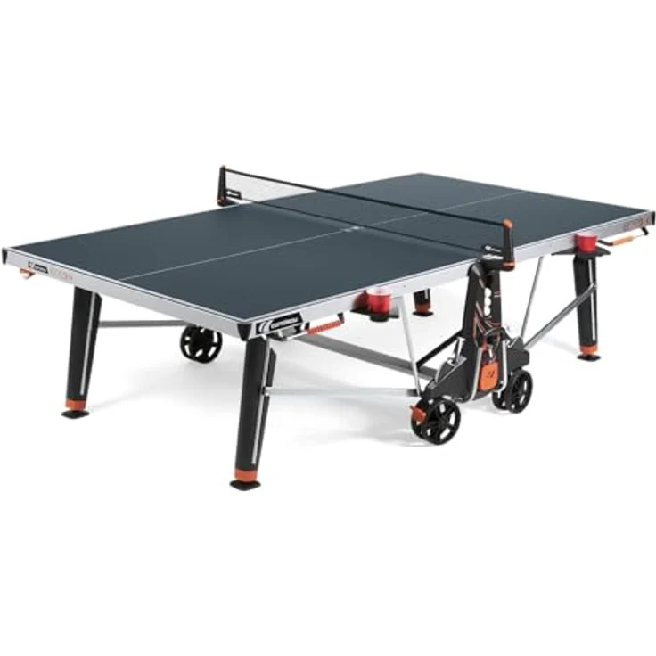 Cornilleau 600X, Outdoor Tischtennisplatte mit 7 mm Melaminharzplatte, blau, DSI-Verriegelungsmechanismus und Höhenverstellung – Bild 1