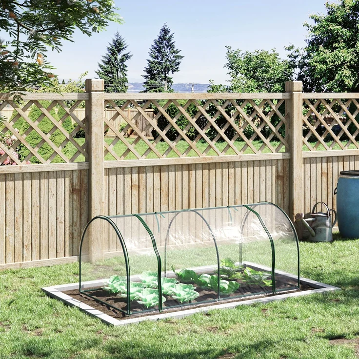 MELAYR, Mini-Gewächshaus für Tomaten, Abmessungen 2 m x 1 m x 0,8 m, mit Reißverschlusstür, Transparent – Bild 4