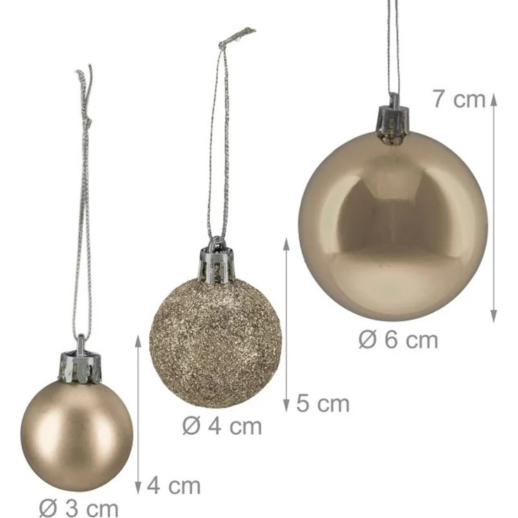 Relaxdays Weihnachtskugeln im 50er Set – Bild 4