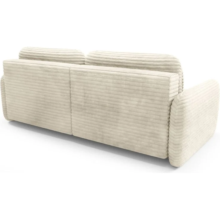 Ecksofa Schlafsofa Sofa SIMONE in Stoff Ambience Creme Ottomane Rechts – Bild 3