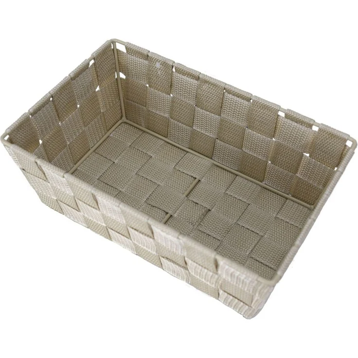 Ablagekorb Aufbewahrungskorb für Bad, Büro und Wohnung in 4 Farben 25x16x9 cm beige