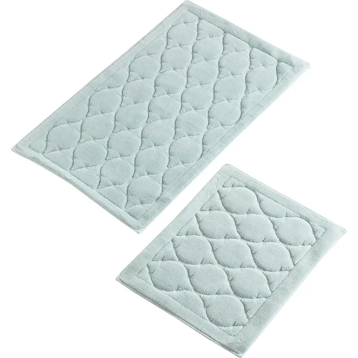 Badteppich-Set, 2-teilig, hellblau