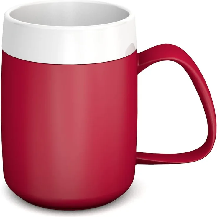 Ornamin Thermobecher 260 ml rot (Modell 206) - Isolierbecher, doppelwandiger Kaffeebecher Kunststoff
