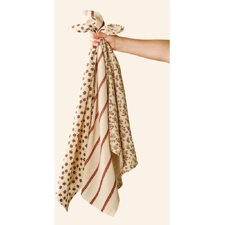 Ib Laursen Geschirrtuch Ib Laursen Geschirrtuch Birk Blätter Natur Braun (50x70 cm) – Bild 3