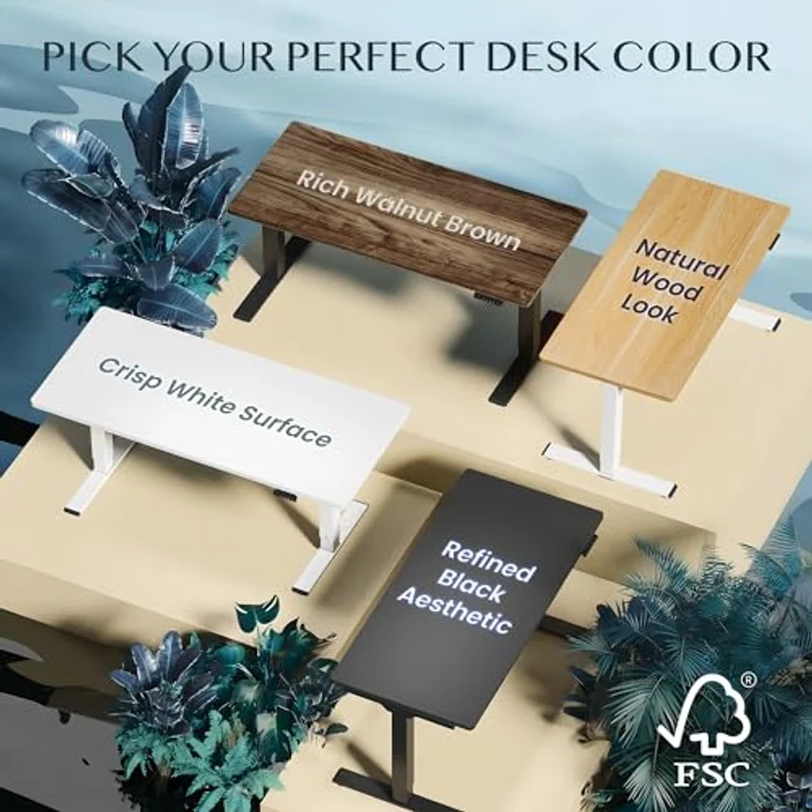 FLEXISPOT Höhenverstellbarer Schreibtisch mit 2 Motoren & 25MM EINTEILIGER Tischplatte 120x80 cm, Ergonomischer Bürotisch Elektrisch mit Kabelmanagement, Memory Funktion & Höhenanzeige – Bild 14