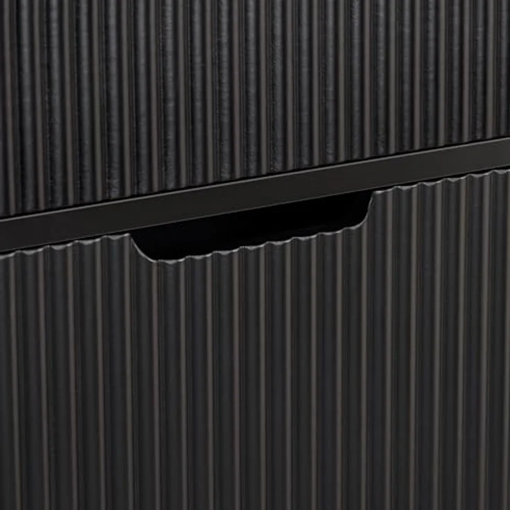 SoBuy Schuhschrank FSR177-Sch, Schuhkipper in Schwarz, Holzwerkstoff und Metall, 50x90x19 cm, 2 Klappen, mit Ablagefläche – Bild 8