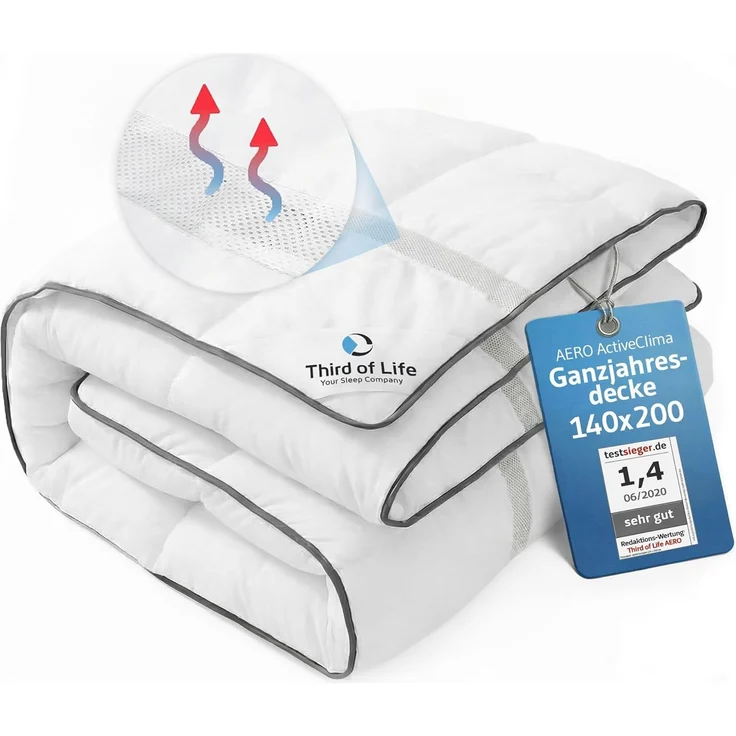 AERO ActiveClima Ganzjahresdecke mit innovativer Climabalance®-Technologie, einlagig (Mono-Decke) 140 x 200cm