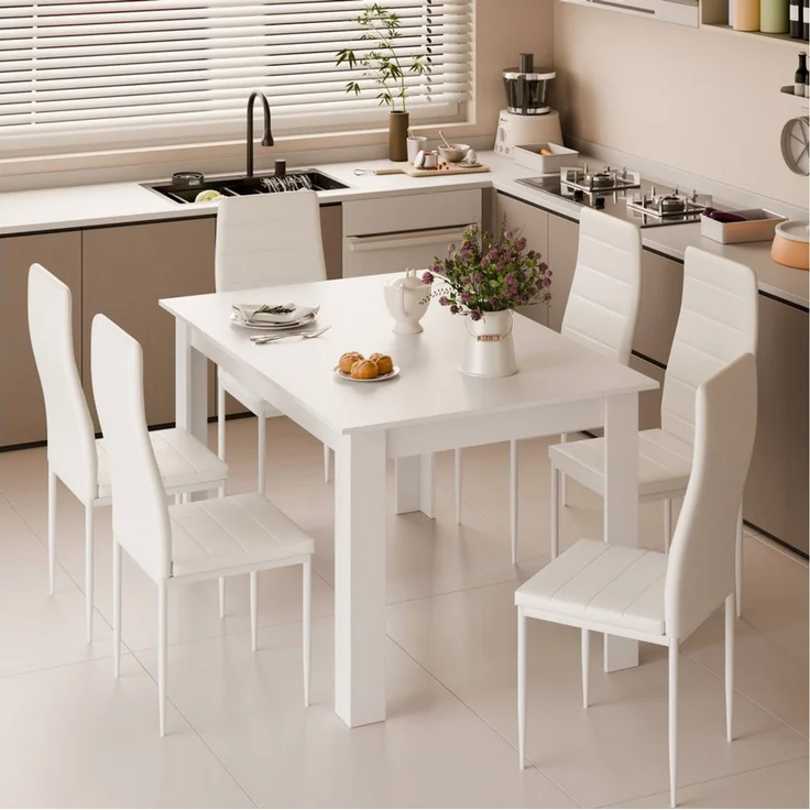Mondeer Esstisch Esszimmertisch, Stilvoll und langlebig 138 x 90 x 75cm – Bild 3