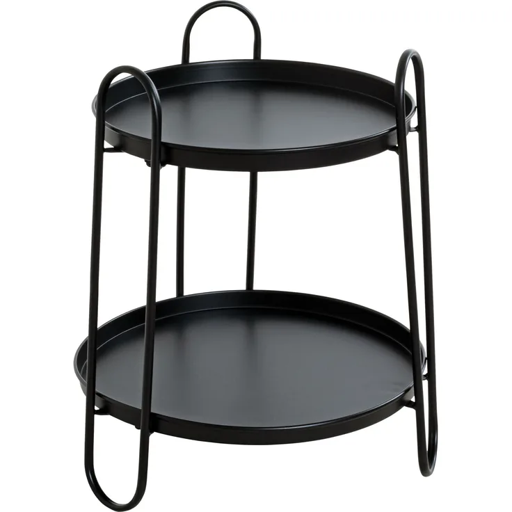 HAKU Möbel Beistelltisch - schwarz-matt - H. 50cm - HAKU-25502
