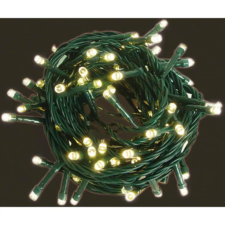 600er LED Lichterkette Außen Innen Partylicht Kabel grün Weihnachtslichterkette warmweiß
