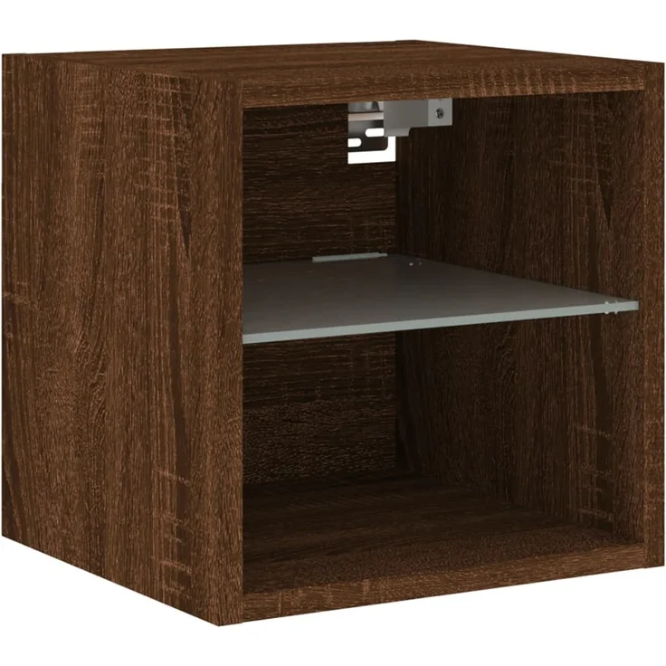 TV-Wandschrank, Fernsehschrank mit LED-Leuchten Braun Eichen-Optik 30 x 28,5 x 30 cm – Bild 6