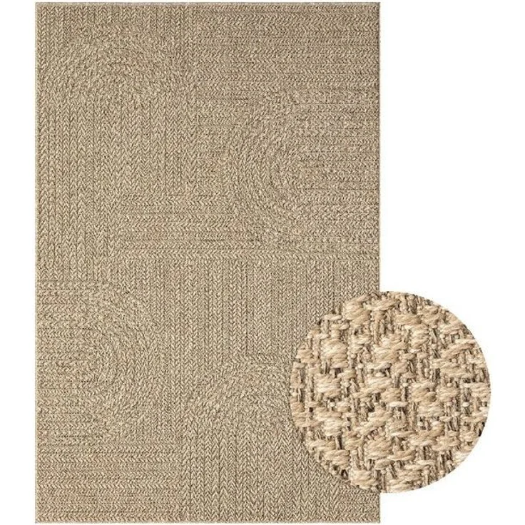 the carpet Teppich Kansas, rechteckig, Höhe: 1 mm, moderner robuster In und Outdoor Teppich Jute Look – Bild 4