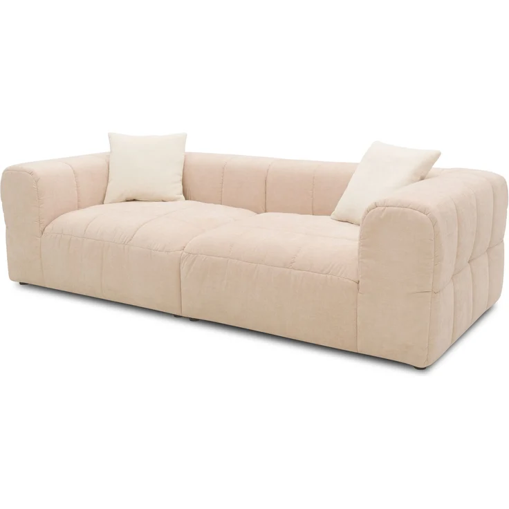 DOMO. collection Sofa 800 019, 3-Sitzer Couch mit Taschenfederkern und gepolsterter Rückenlehne, 3er Bigsofa, Polstergarnitur 113 x 250 x 72 cm (BxTxH), rosé – Bild 5
