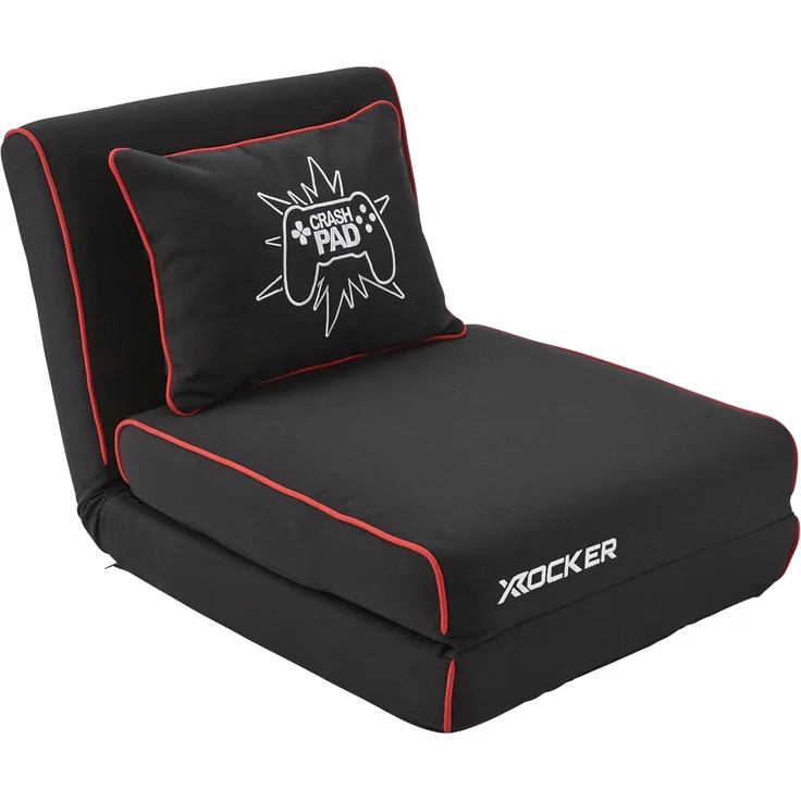 X Rocker Crash Pad Junior Gaming-Klappsessel & Schlafmatratze - schwarz/rot – Bild 1