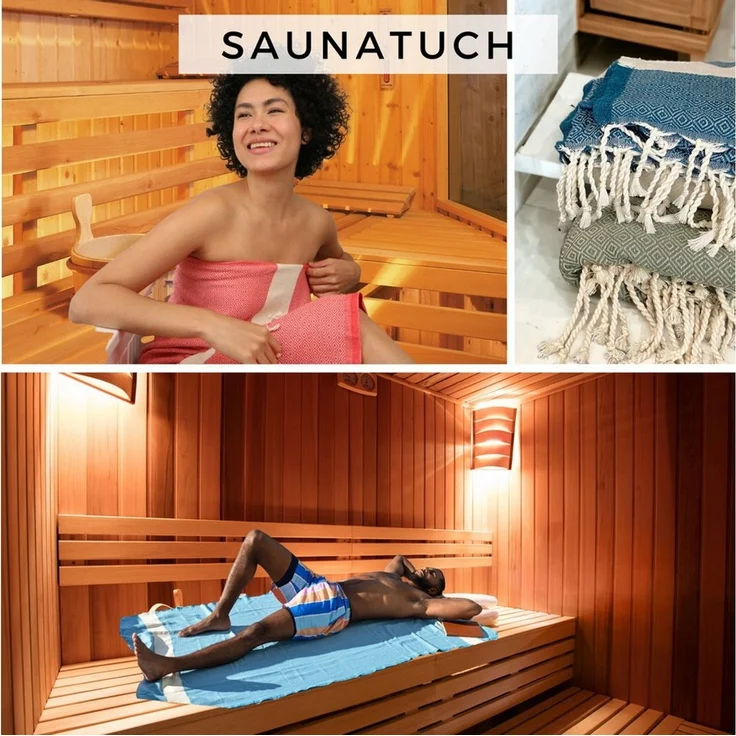 furora HOLIDAY Saunatuch Saunahandtuch Saunatuch Damen + Herren, Hamamtuch groß 100x200 XXL – Bild 3
