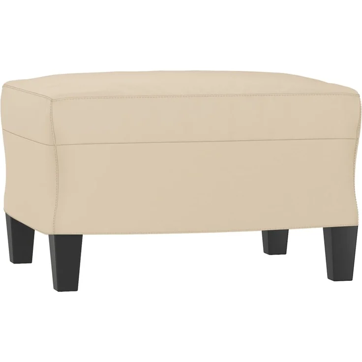 vidaXL Sessel mit Hocker Creme 60 cm Mikrofasergewebe 3201229 – Bild 4