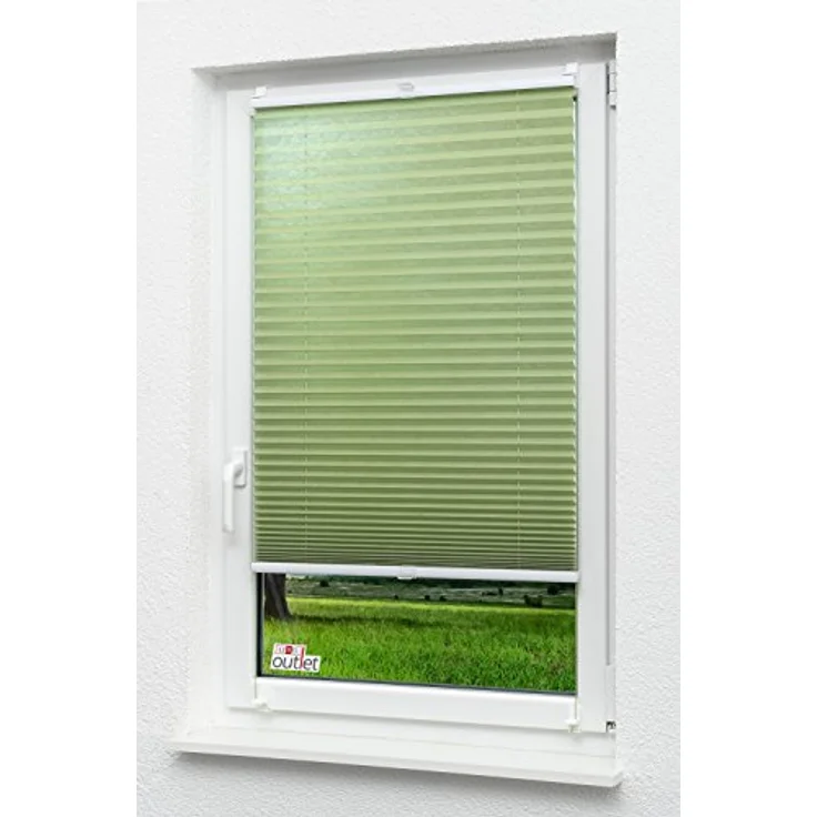 LYSEL® Plissee Klemmen Grasgrün, blickdicht, HxB 130x45cm – Bild 5