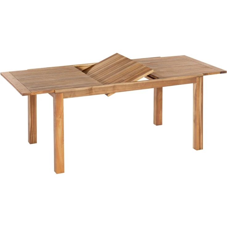 Batavia Gartenmöbel Set 13tlg, 6 Stapelsessel, 6 Sitzkissen Ausziehtisch 150 (200) x 90 cm, Akazie – Bild 11