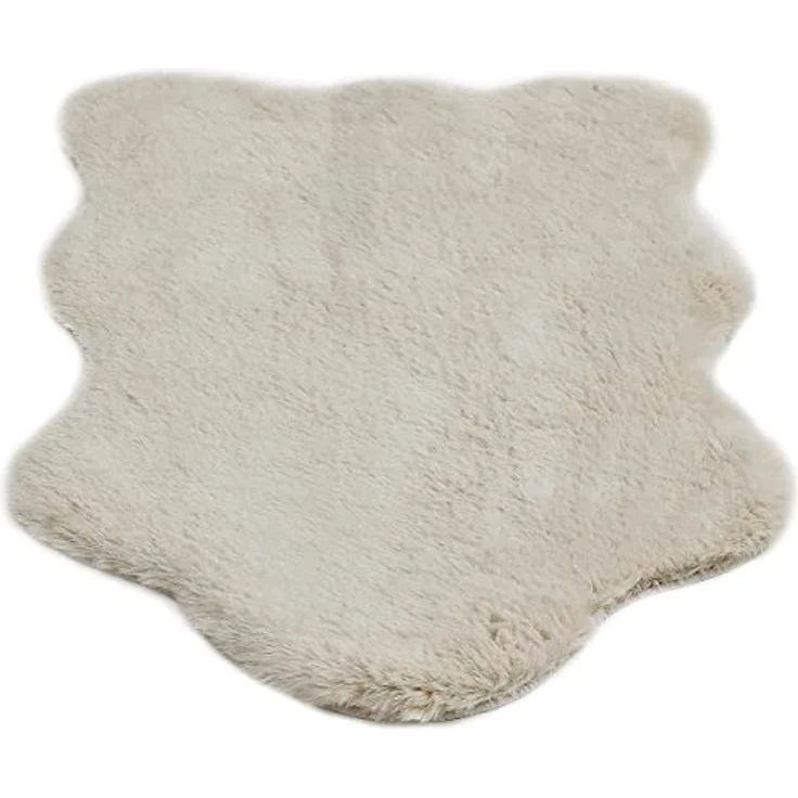 -LUXOR- living Fellteppich Coste gemütlicher weicher Hochflor Kunstfell Teppich 55 x 80 cm beige – Bild 7