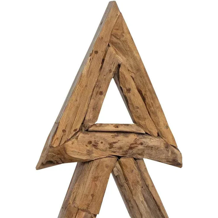 vidaXL Weihnachtsbaum mit Ständer Braun 90 cm Massivholz Teak 42017926 – Bild 10