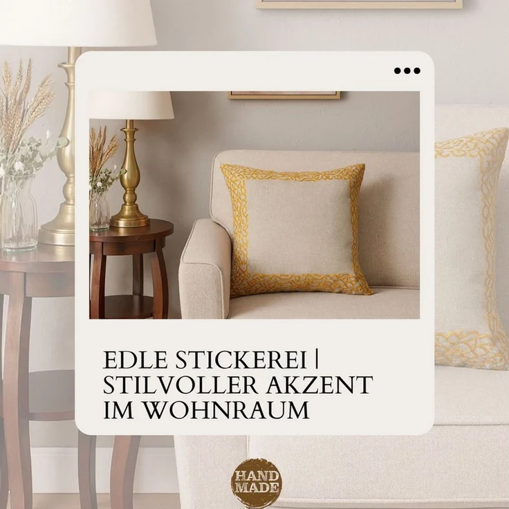 Marrakesch Orient & Mediterran Interior Zierkissen 2er Set Kissenbezug Handgefertigt Frisia Gold 40x40cm, Boho Deko, (2 St) – Bild 3