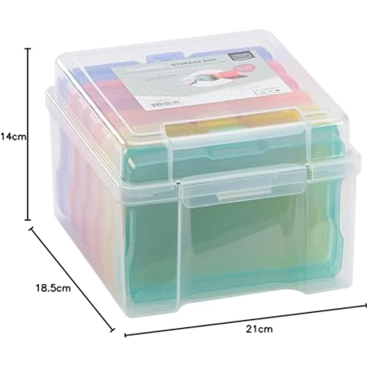 Vaessen Creative Farbige Staubox mit 6 Boxen, 21 x 18,5 x 14 cm – Bild 8