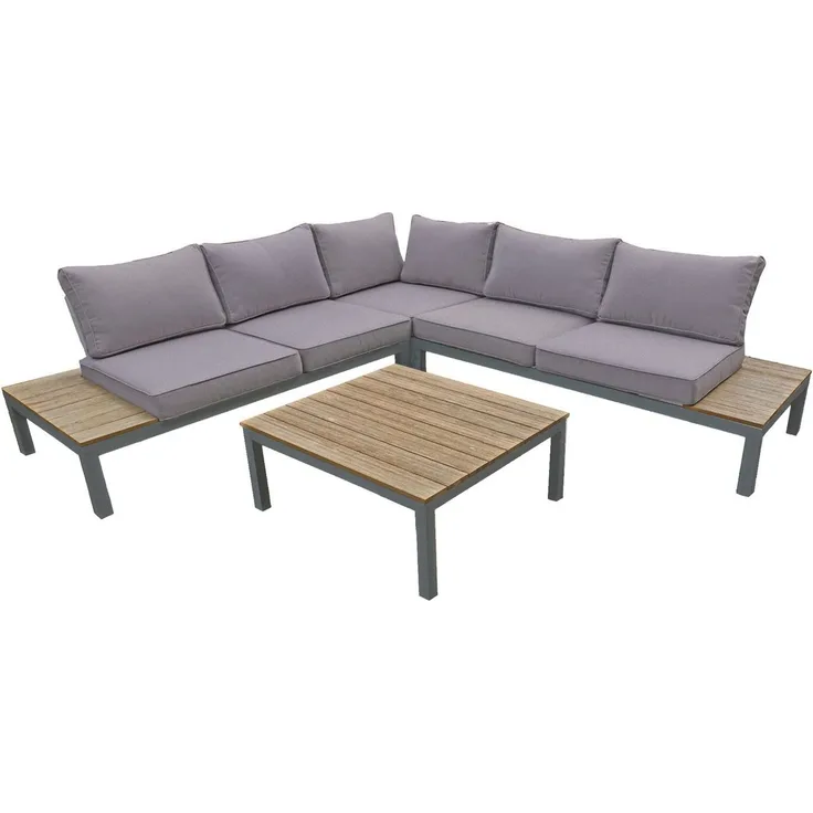 Garden Pleasure Lounge-Set VALENTINA, 4tlg. Anthrazit Sofa Couch Garten Terrasse
