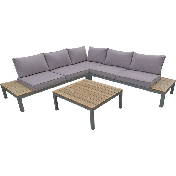 Garden Pleasure Lounge-Set VALENTINA, 4tlg. Anthrazit Sofa Couch Garten Terrasse