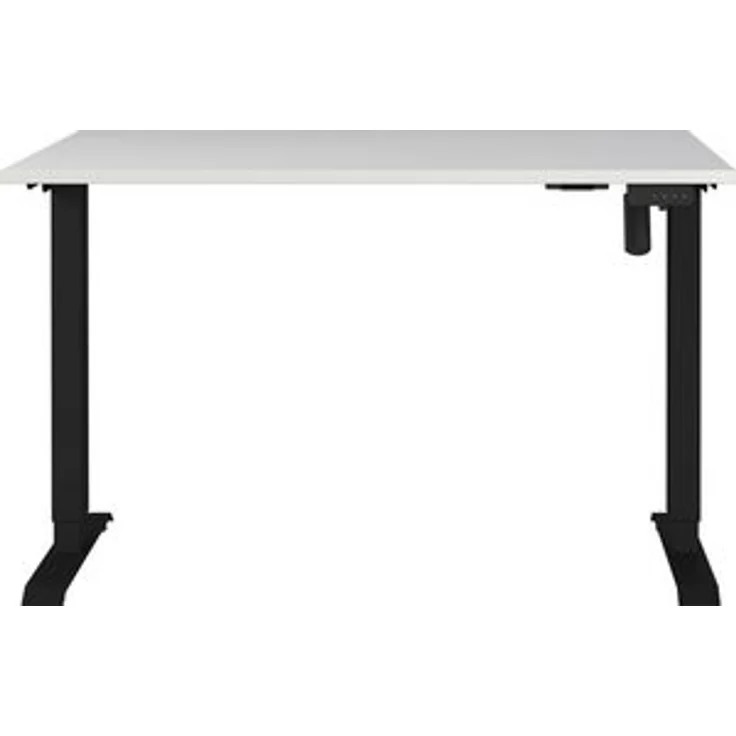 Germania Schreibtisch 8022-581, in Lichtgrau/Schwarz, elektr. höhenverstellbar, 120 x 119 x 80 cm (BxHxT) – Bild 6