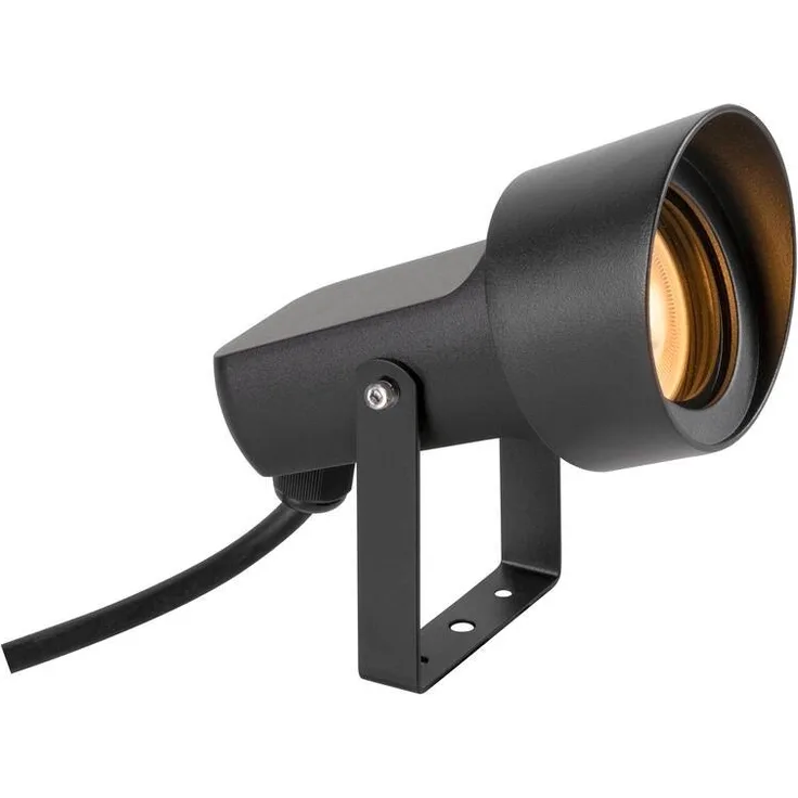 SLV SYNA SHADE, Erdspiessleuchte, GU10 , 1x max. 10 W, IP65, rund, schwarz - Strahler (Outdoor)