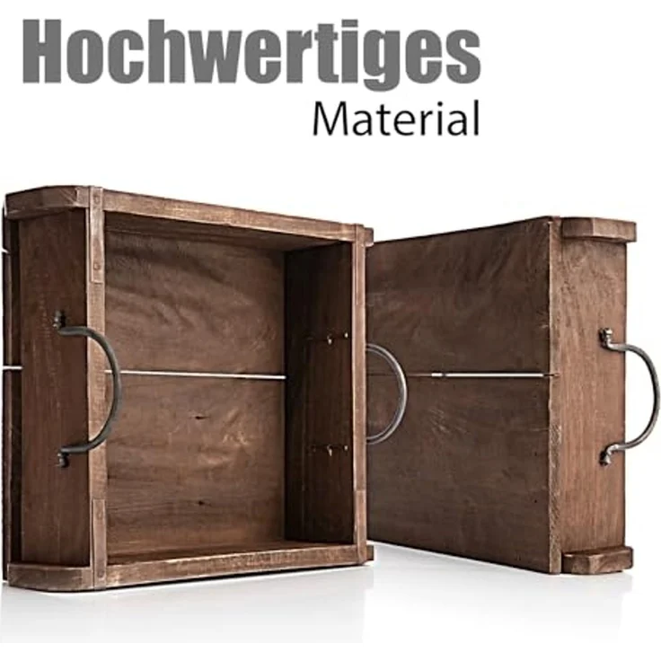 BigDean Aufbewahrungsbox Vintage Ziegelform in Braun 25x8x30 cm (Packung, 1 St, Ziegelform), Vintage, Ziegelform 25x30x8 cm, ca 5L volumen – Bild 4