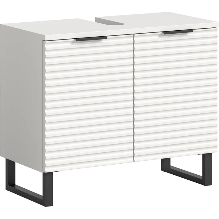 Waschbeckenunterschrank Riff - Weiß – Bild 1