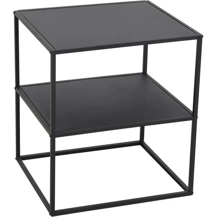 SVITA 2er Set Couchtisch Beistelltisch Nachttisch Wohnzimmertisch Metall Schwarz