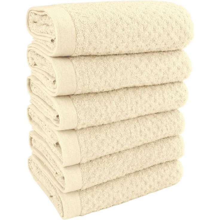 OTTO home Handtücher Corrin, 6 Premium Handtücher, 500 gr/m², 50x100 cm, Frottier (6-St), 100% Baumwolle, mit Struktur, weich, uni, 5 Jahre Garantie – Bild 1