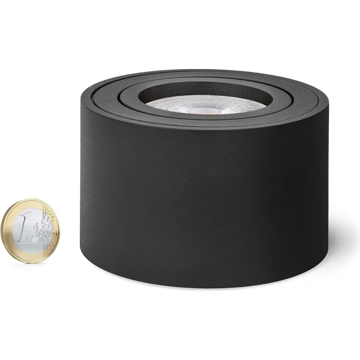 linovum LED Aufbaustrahler 6x Aufbauleuchte SMOL schwenkbar Schwarz LED 4W warmweiß Deckenspot, Warmweiß – Bild 8