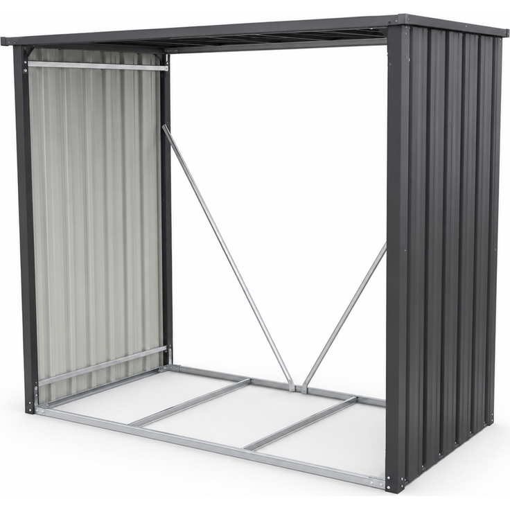 Schweng Kaminholzunterstand, Wetterfest & Robust, Anthrazit, 151 × 90 × 160 cm