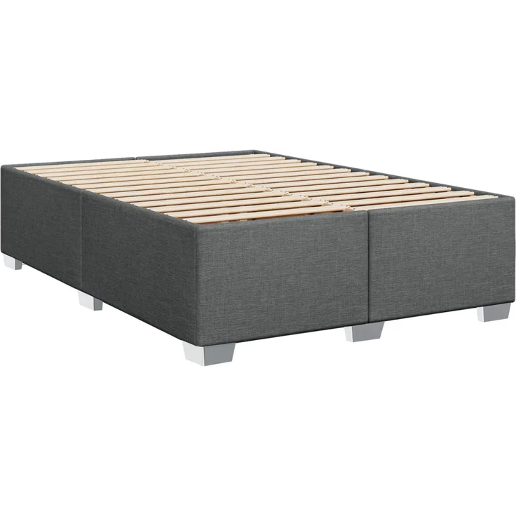 vidaXL Boxspringbett mit Matratze Dunkelgrau 140 x 190 cm Stoff 3450475 – Bild 5