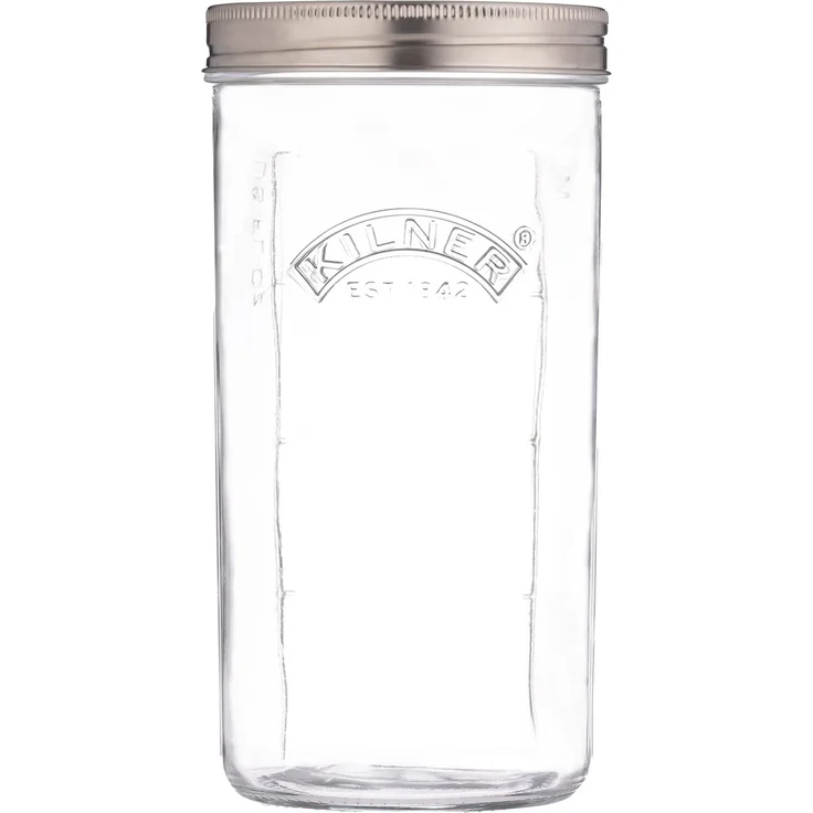 Kilner Fermentier Set / 1 Liter Glas mit Gärungsdeckel/einfaches Haltbarmachen von Gemüse/Fermentieren Starter Set/Konservieren von Gemüse, wie Sauerkraut und Kimchi/Einmachglas 1l
