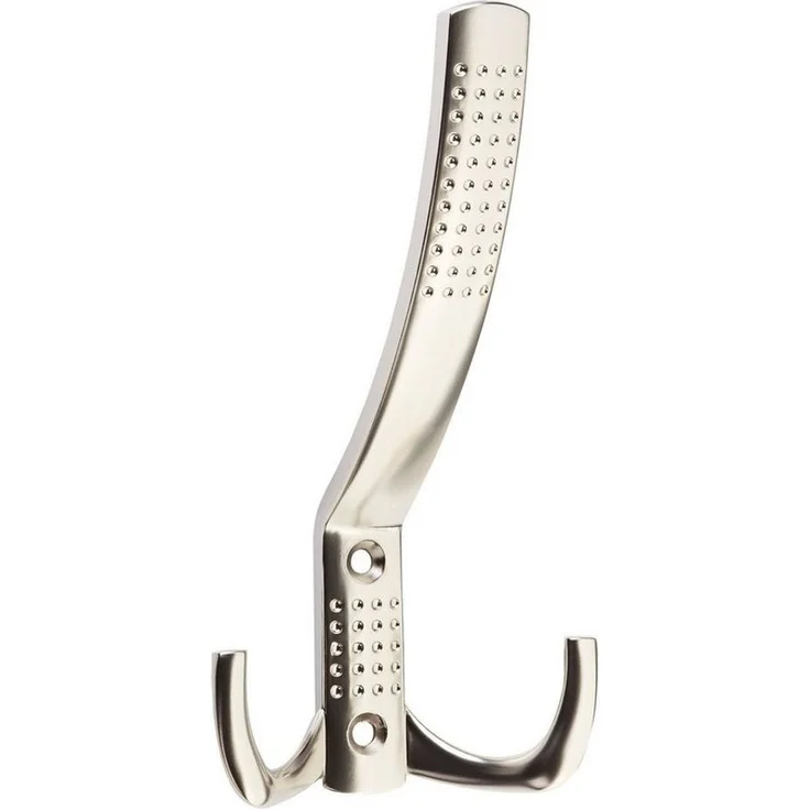 SO-TECH® Garderobenhaken JASMIN, Lochabstand 32 mm (5 St), groß (H x B x T: 143 x 76 x 67 mm), Edelstahloptik matt – Bild 1
