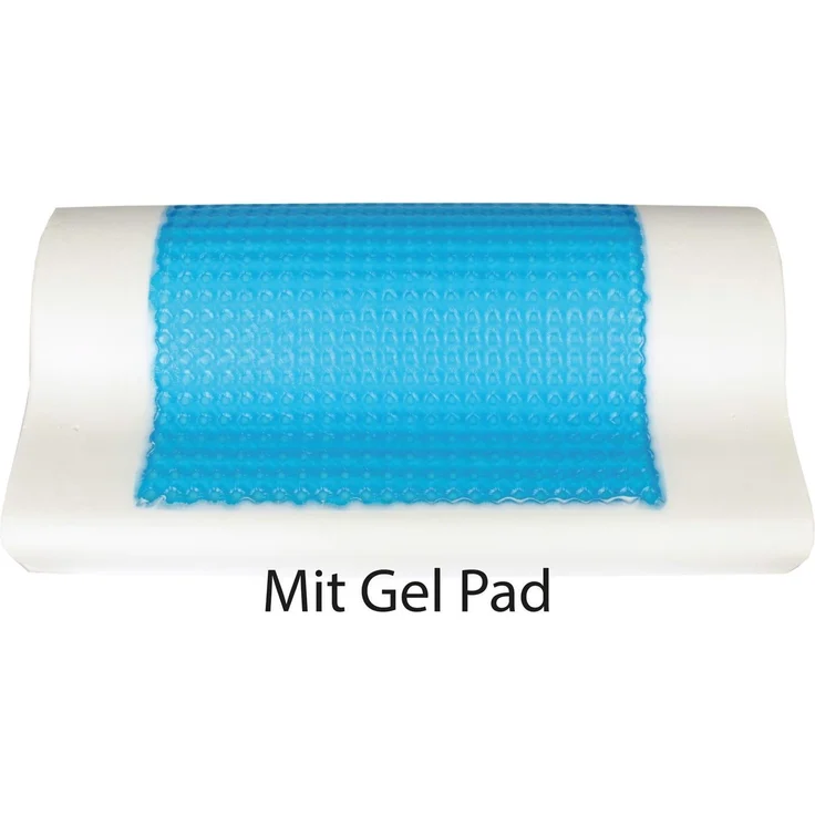 Kopfkissen mit Memory Foam und abnehmbaren Bezug, Nackenkissen mit Gel-Einlage in 60x30cm – Bild 6