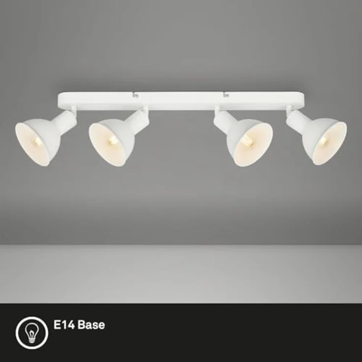 BRILONER Retro Deckenlampe 4-flammiger Deckenspot E14, verstellbar, weiß, 550 x 140 x 60 mm – Bild 4