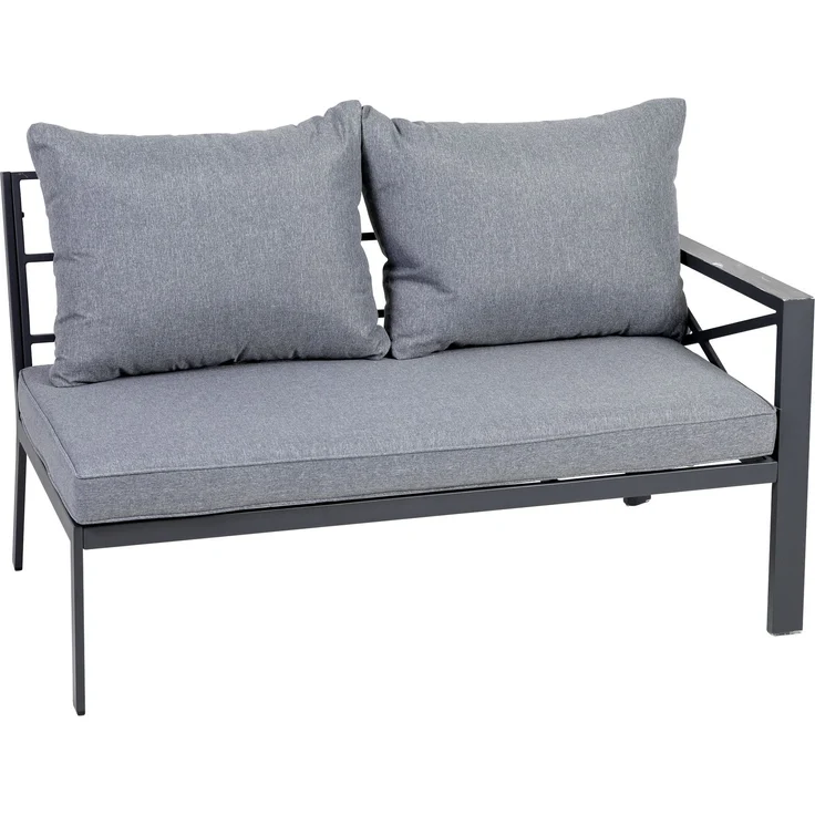 greemotion Lounge-Set Amsterdam 2-teilig, Stahl, anthrazit, Platz für 5 Personen, Gartenmöbel-Set, Loungemöbel-Set – Bild 4