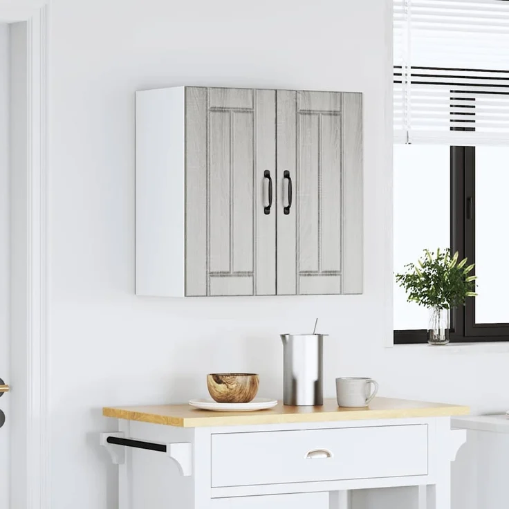 vidaXL Küchen-Hängeschrank Lucca Grau Sonoma Holzwerkstoff 853823 – Bild 3