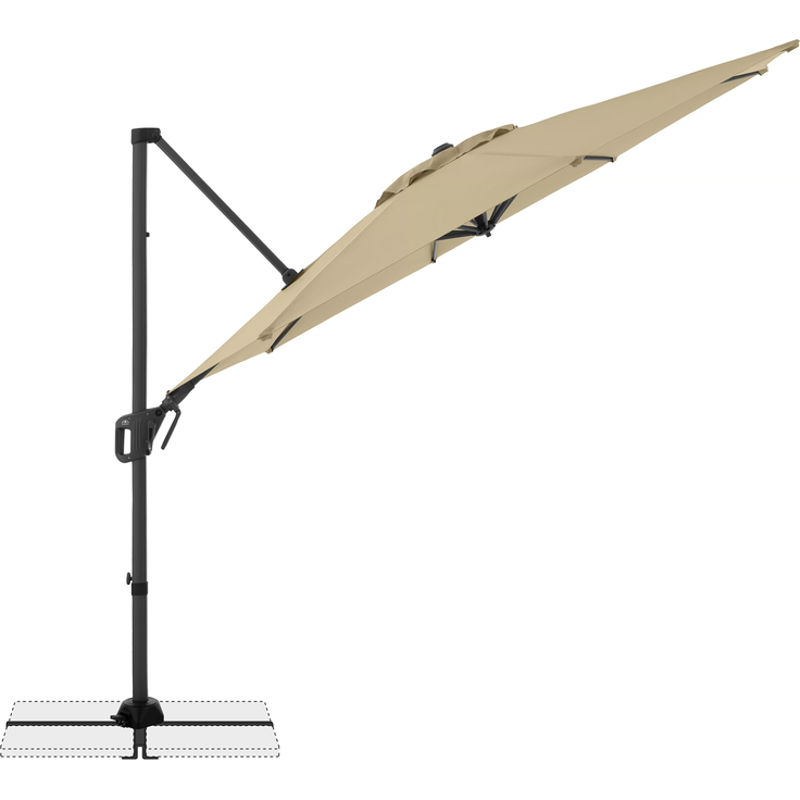 Doppler Sonnenschirm / Ampelschirm "LIFE 310 Side", sand, Ø 310 cm – Bild 4