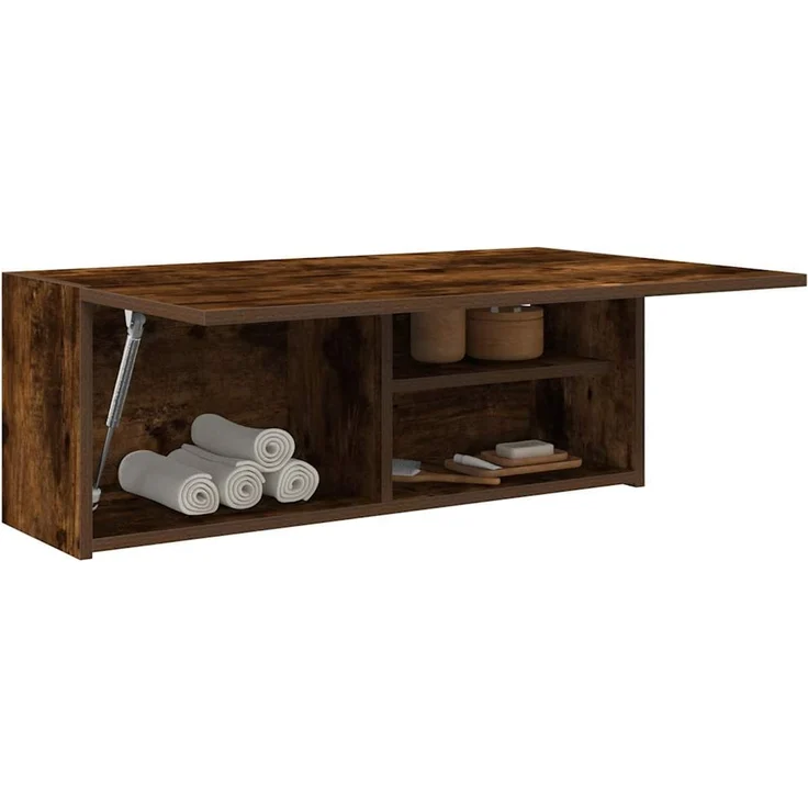 vidaXL Bad-Wandschrank Räuchereiche 80x25x30 cm Holzwerkstoff 860080 – Bild 1