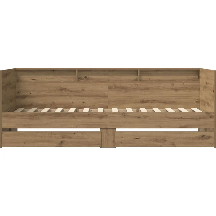 vidaXL Tagesbett mit Schubladen Kunsthandwerk Eiche Holzwerkstoff 3429644 – Bild 5